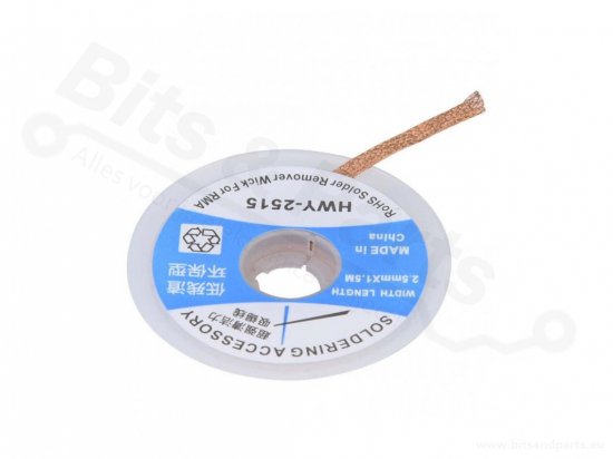 Desoldering tape 2.5mm x 1.5m